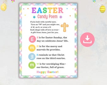 Etiquetas para histórias de doces de Páscoa, Etiquetas para poemas de Páscoa, Presente cristão de Páscoa, Lembrancinha para a Escola Dominical da Ressurreição, Atividade cristã de Páscoa