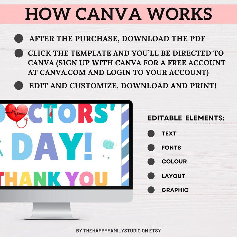 Printable Doctors' Day Appreciation Sign, Medical Office Appreciation ...