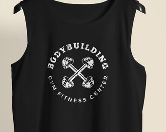 Bodybuilding Gym Fitness Center Dumbbell Muscle Tank by Patrick Scott Design - Elevate Your Fitness!