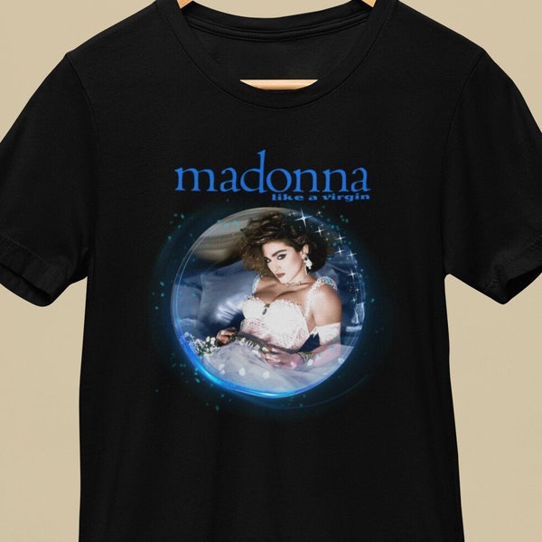 Madonna - Like a Virgin - The Virgin Tour - 1985 Inspired Vintage Pop Concert Music 80's T-Shirt by Patrick Scott Designs