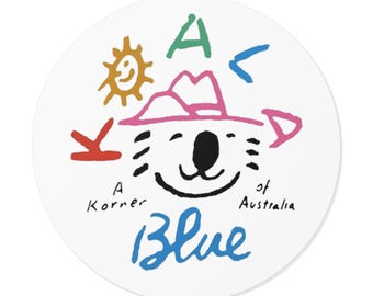 Koala Blue Sticker, 80s Logo Retro Vinyl, Olivia Newton-John Merch, Vintage Brand Decal, Aussie Chic Gift, Pop Culture Collectible