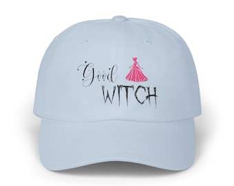 Wicked Musical Dad Cap  Glinda Elphaba Broadway Theater Gift, Good Witch Bad Witch Hat, Pink Princess Aesthetic, Halloween Witchy