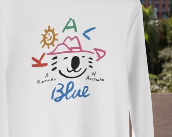 ONJ Ken Done 80s Retro Koala Blue Sweatshirt Vintage Melrose Avenue Crewneck