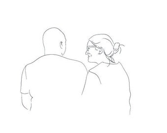 Dibujo de parejas - Etsy México