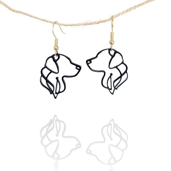 Boucles d’oreilles Golden Retriever/Labrador Retriever Dangle fabriquées à la main : Bijoux Retriever élégants