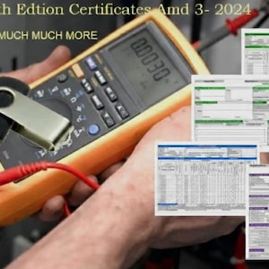 Electrical & PAT TESTING Certificates BS7671 18th Edition including Amd 3: 2024..Genuine USB