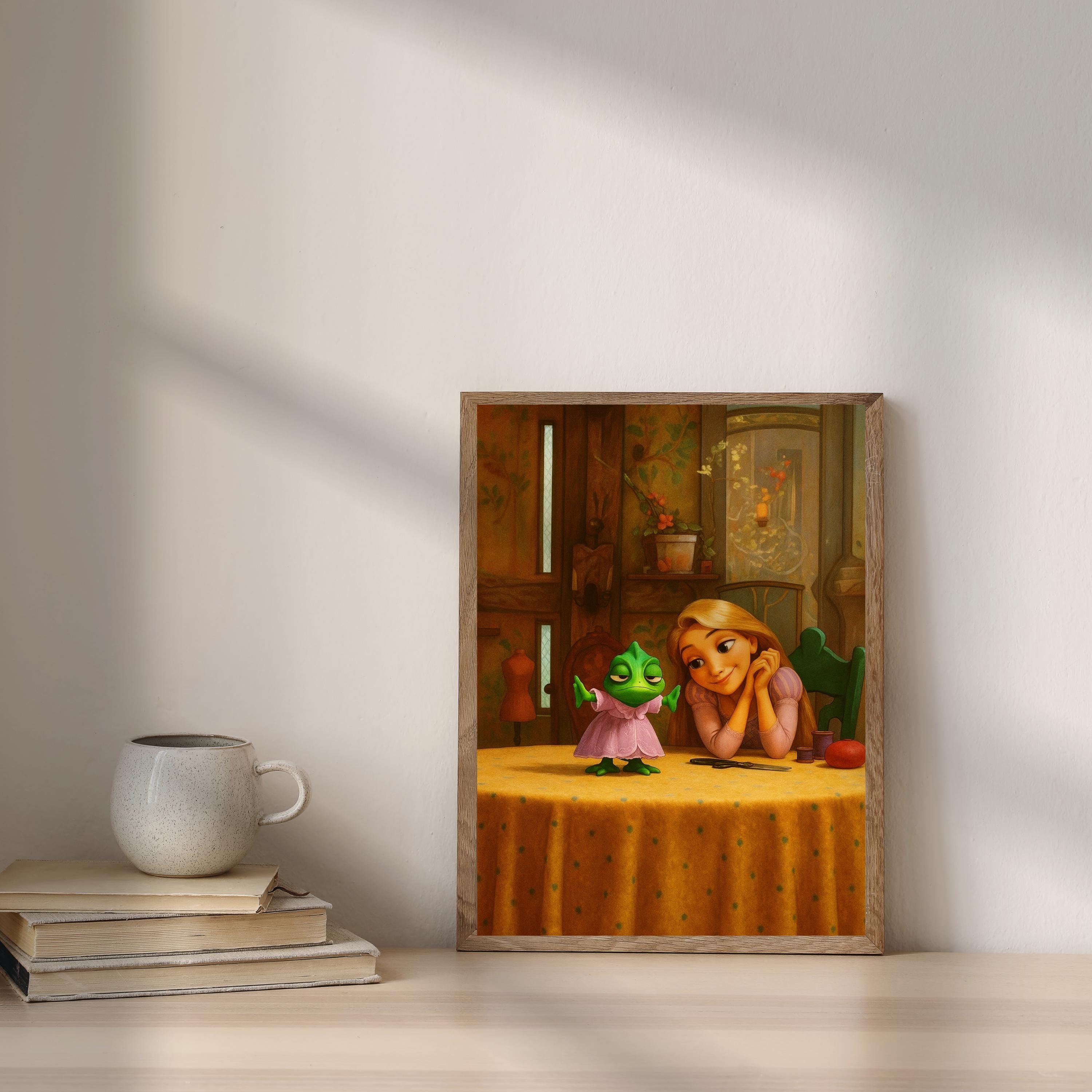 Rapunzel Wall Art Set: Tangled Nursery Decor With Maximus, Pascal and ...