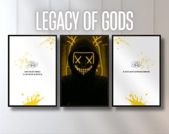 Legacy of Gods Art Prints: The Heathens Wall Art, Rina Kent Dark Romance Decor