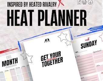 Heated Rivalry Planner: Hockey Romance Journal - Monthly, Weekly and Daily