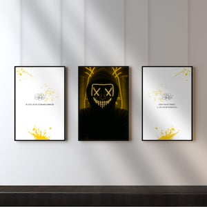 Vermächtnis der Götter Wandkunst-Set - Rina Kent inspirierte Dekoration, Dark Romance Buchkunst Drucke, ästhetische Poster der Heathens-Serie, stimmungsvolles Raumdekor