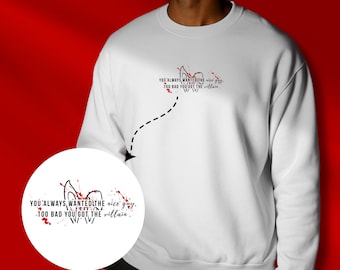 God of Malice Sweatshirt: Legacy of Gods Crewneck, Dark Romance Book Quote