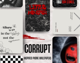 Corrupt Phone Wallpaper: Devil’s Night Background, Dark Romance Phone Screen