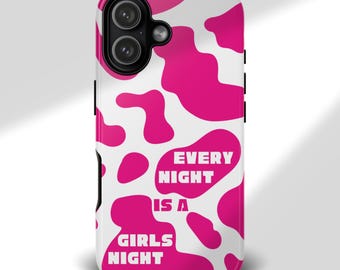 Barbie White Phone Case: Hot Pink Cow Print, Movie Quotes Phone Cover