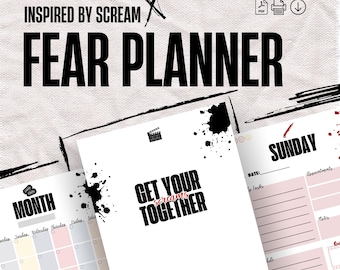 Scream Movie Planner: Ghostface Quotes Journal - Daily, Weekly and Monthly