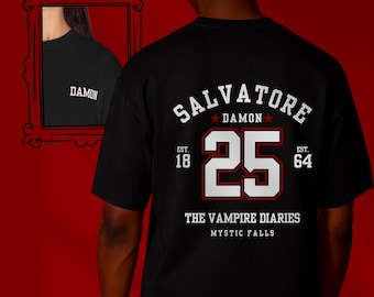 Damon Salvatore Jersey T-Shirt: Vampire Diaries Apparel, Mystic Falls Tee