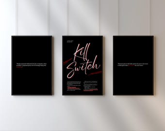 Kill Switch Art Prints: Damon Torrance Quotes, Devil’s Night Decor, Book Lover Gift