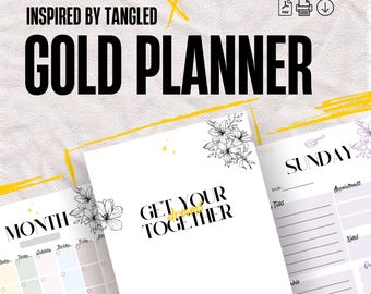 Tangled Inspired Planner: Rapunzel Journal - Monthly, Weekly and Daily Journal