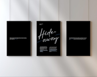 Hideaway Art Prints: Kai Mori Quotes, Book Lover Gift, Devil’s Night Decor