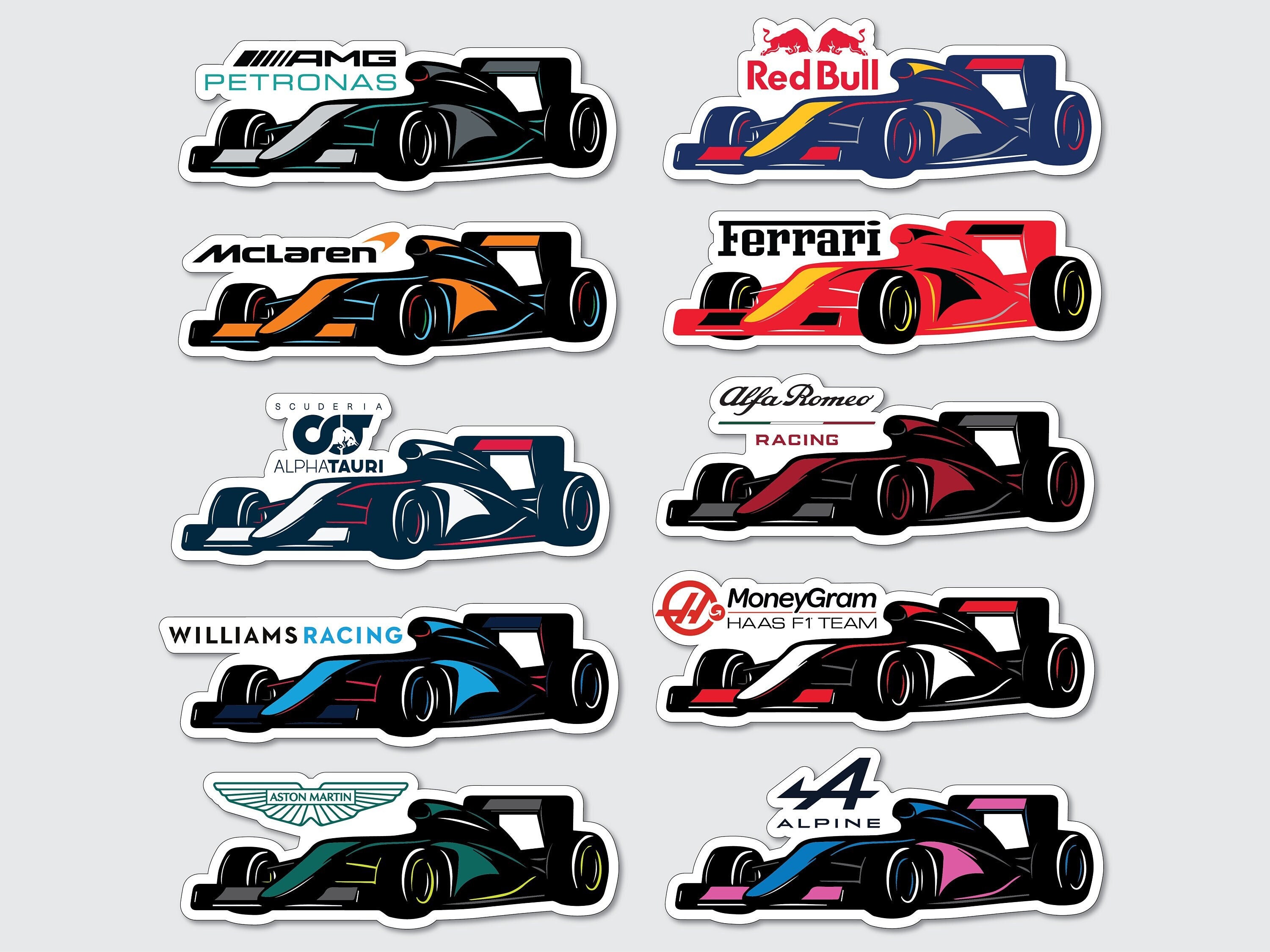 Formula 1 2023 Team Car Stars Stickers Mercedes Mclaren Etsy