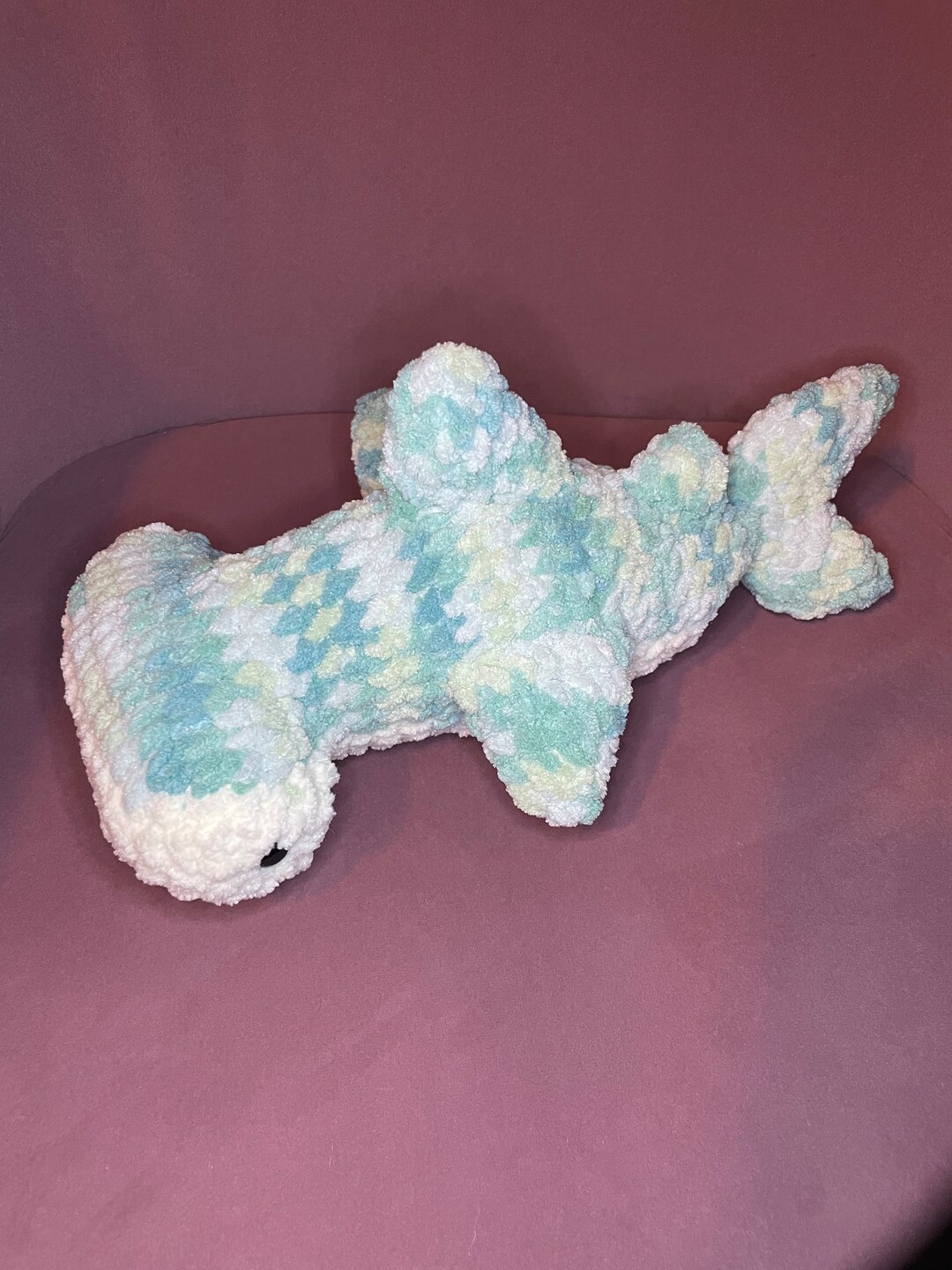 Crochet Hammerhead Shark | Shark Lovey | Hammerhead Lovey | Stuffed ...