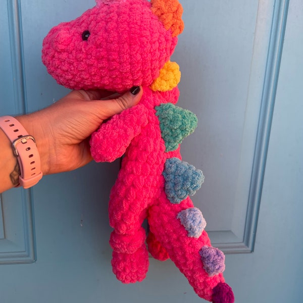 Custom Crochet Dinosaur Snuggler | Dinosaur Lovey | T-rex Lovey | Dino Snuggler | Custom Dinosaur Snuggler