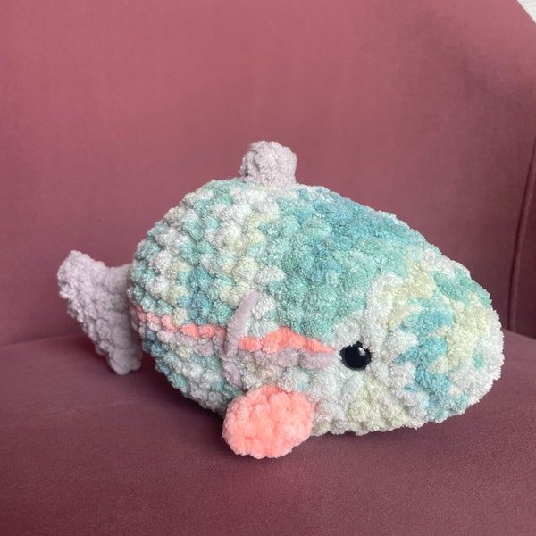 Custom Crochet Rainbow Fish | Trout Lovey | Fish Lovey | Stuffed Trout | Custom Fish Stuffed Animal | Amigurumi Fish