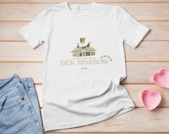 If Lost Return To Jack Sparrow Unisex Heavy Cotton Tee / Pirates T-Shirt / Pirates of the Caribbean / Jack Sparrow / Magic Kingdom / Disney