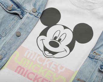 Retro Mickey Mouse Unisex Softstyle T-Shirt / Vintage Mickey / Girly Mickey / Disney Vacation / Florescent Mickey Mouse / Shirt / TShirt / T
