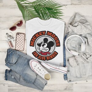Vintage Mickey Mouse Caricature Unisex Softstyle T-Shirt / Mickey Mouse T-Shirt / Vintage Mickey TShirt / Disney Mickey Shirt
