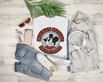 Vintage Musse Pigg-karikatyr unisex mjuk t-shirt / Musse Pigg t-shirt / Vintage Musse Pigg t-shirt / Disney Musse Pigg-tröja