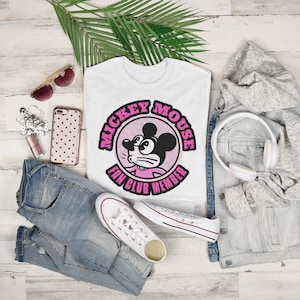 Vintage Mickey Mouse Caricature Unisex Softstyle T-Shirt / Vintage Mickey Mouse Shirt / Mickey Mouse T-Shirt / Disney Mickey TShirt