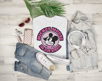 Vintage Mickey Mouse Caricature Unisex Softstyle T-Shirt / Vintage Mickey Mouse Shirt / Mickey Mouse T-Shirt / Disney Mickey TShirt
