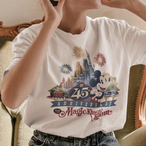 Vintage Magic Kingdom Anniversary Unisex Softstyle T-Shirt / Vintage Disney Shirt / 45th Anniversary Disney / Retro Disney / Classic Disney