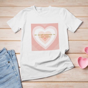 Captain Hook / My Heart Belongs To Capt. Hook Heavy Cotton Tee / Bachelorette / Bridal Party / Bridesmaids / Matching Disney Shirts