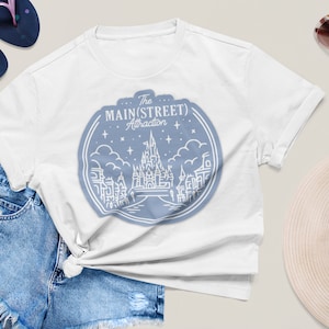 Vintage Main Street USA Magic Kingdom Disney Disneyland Unisex Softstyle T-Shirt / Classic Disney / Retro Disney / Disney Fashion