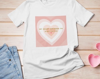 King Triton / My Heart Belongs To King Triton Heavy Cotton Tee / Despedida de soltera / Fiesta nupcial / Damas de honor / Camisas Disney a juego