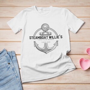 Steamboat Willie&#39;s Yacht Club Unisex Heavy Cotton Tee / Disney Shirt / Disney T-Shirt / Disney Vintage Shirt / Classic Disney Park Shirt