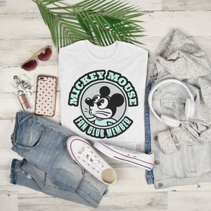 Vintage Mickey Mouse Caricature Unisex Softstyle T-Shirt / Mickey Mouse TShirt / Mickey Mouse T-Shirt / Disney Mickey Mouse Shirt