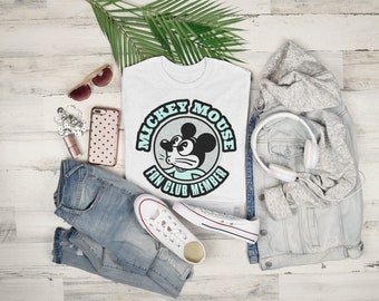 Vintage Mickey Mouse Caricature Unisex Softstyle T-Shirt / Mickey Mouse TShirt / Mickey Mouse T-Shirt / Disney Mickey Mouse Shirt