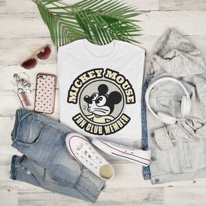 Vintage Mickey Mouse Caricature Unisex Softstyle T-Shirt / Vintage Mickey Mouse / Mickey Mouse TShirt / Mickey Shirt / Mickey T-Shirt