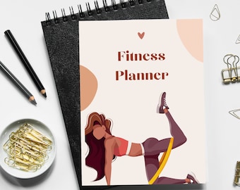 Fitness planner, fitness tracker, body measurement, Digital Fitness planner, Printable Fitness Journal, Weight Loss Tracker, Workout Planner