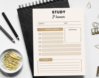 Study Homework Assignment Planner, study planner, homework planner, skills to learn plan, study planner pdf, study plan, instant downloads