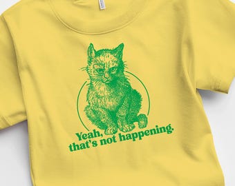 Funny Cat Graphic Tee, Sarcastic Cat Shirt, Miserable Kitten Top, Humorous Webcore Unisex Short Sleeve Tee, Gift For Cat Lover T-Shirt