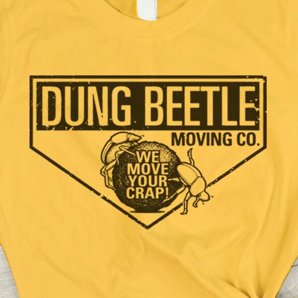 Dung Beetle Graphic Shirt Funny Sarcastic Weird Cool Father Day Gift For Dad Vintage T-shirt For Men Women Kid Bug Lover Entomologist Tee