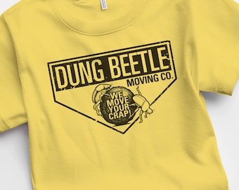Dung Beetle T Shirt Funny Weird Crazy Shirts for Women Men Cute Insect Shirt Cool Graphic Shirts Bug Lover Tee Silly Saying