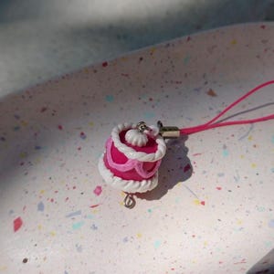 Mini Pink Cake Charm