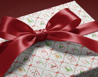 Christmas Mahjong Wrapping Papers
