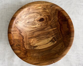 Large Maple Dough Bowl | 12.5&quot; Natural Handmade Wooden Bowl | Mid-Century Modern Wooden Bowl Food Safe | Anniversary gift | Gift