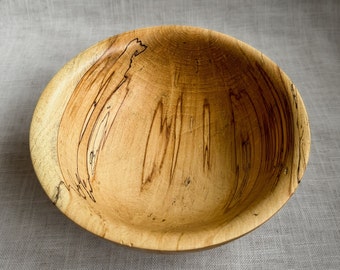 Maple Dough Bowl | 10&quot; Natural Handmade Wooden Bowl | Mid-Century Modern Wooden Bowl Food Safe | Anniversary gift | Gift