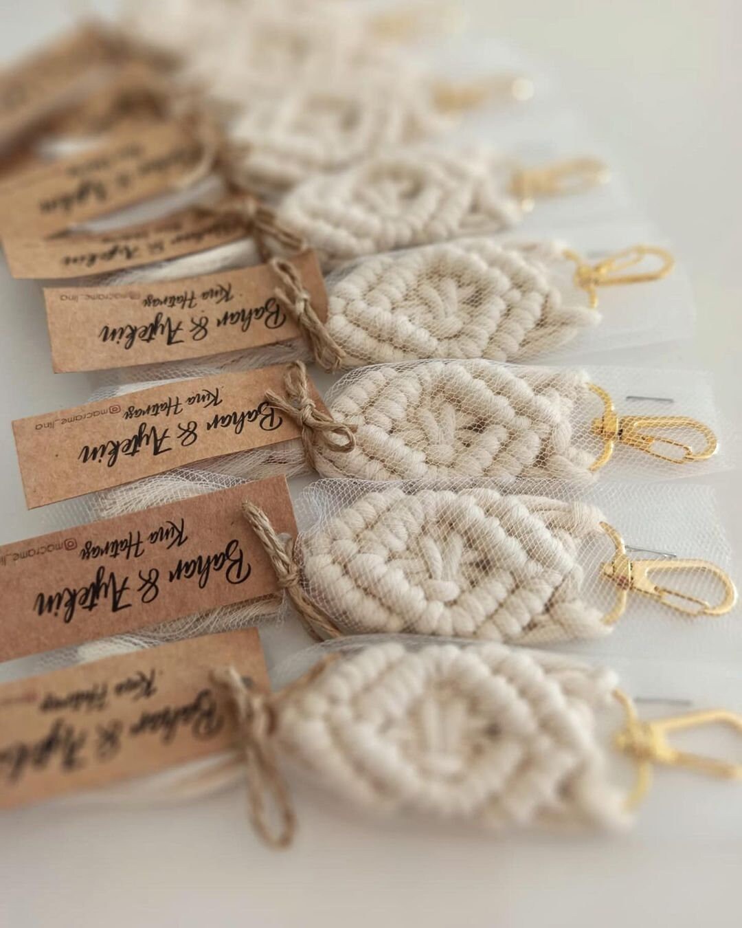 Personalized Macrame Keychain Macrame Keychain Customized Keychain